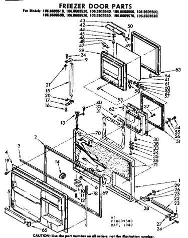 Freezer door parts
