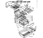 Kenmore 1068609531 shelf parts diagram