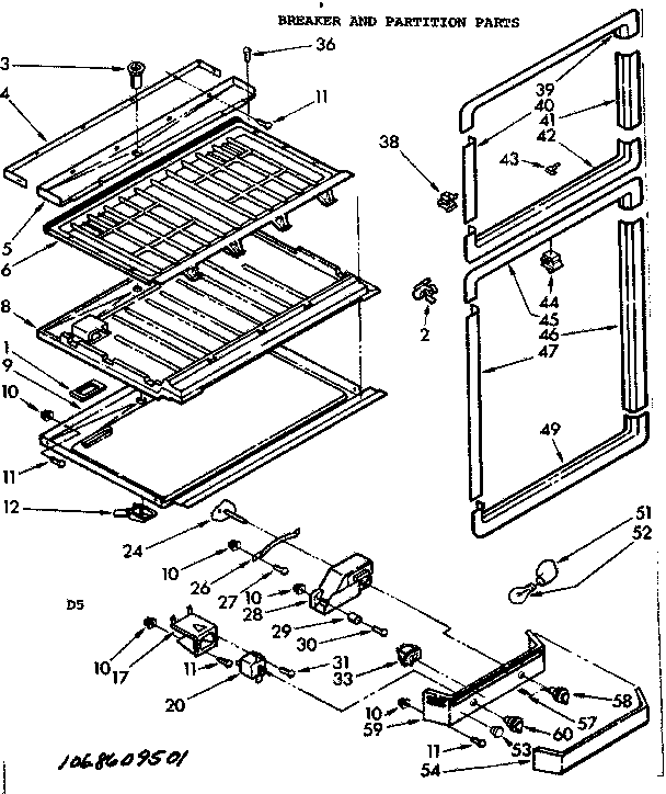 Breaker and partition parts
