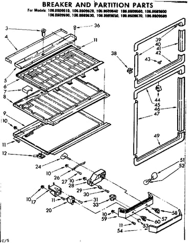 Breaker and partition parts