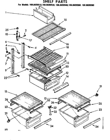 Shelf parts