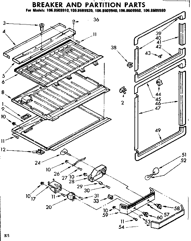 BREAKER AND PARTITION PARTS