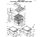 Kenmore 1068609911 shelf parts diagram