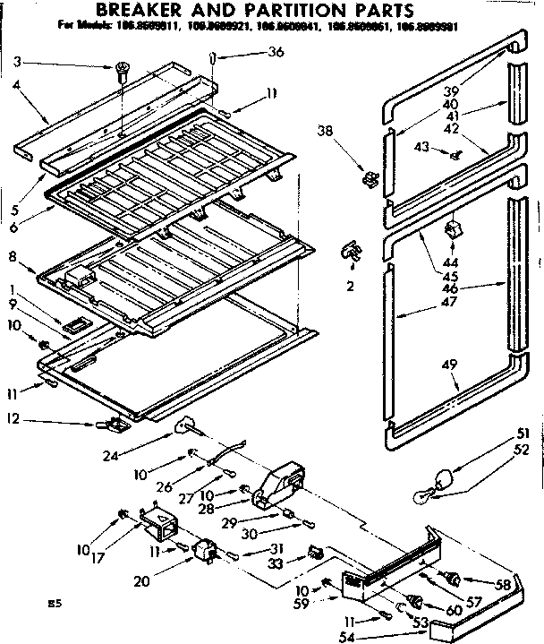 Breaker and partition parts