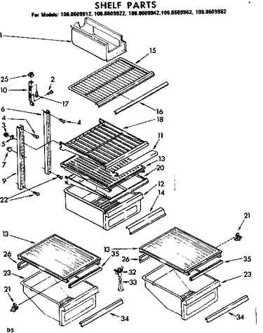 Shelf parts