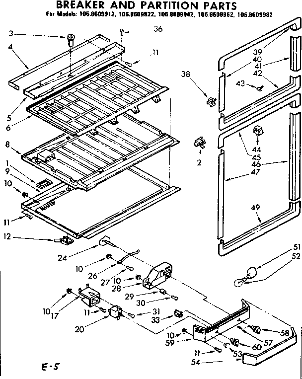 Breaker and partition parts