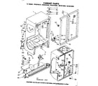 Kenmore 1068610560 cabinet parts diagram
