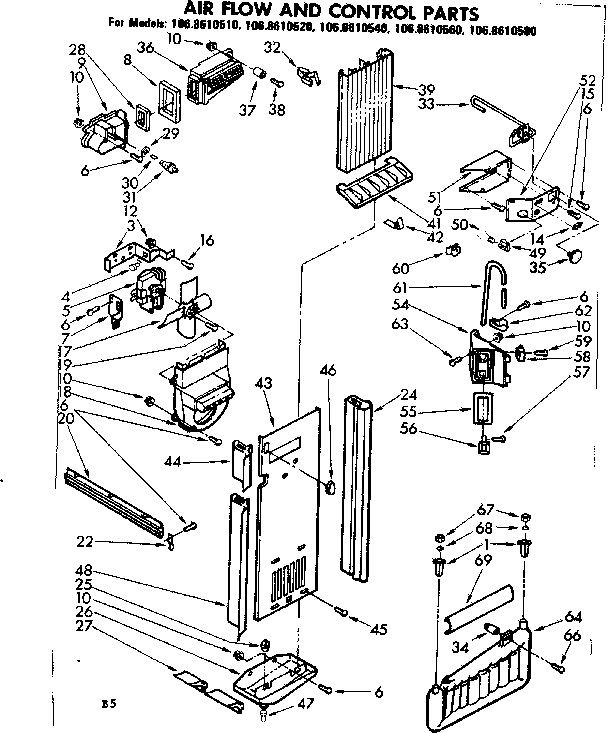 Air flow and control parts