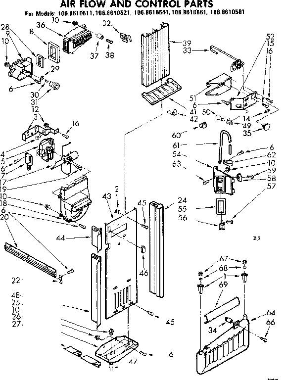 Air flow and control parts