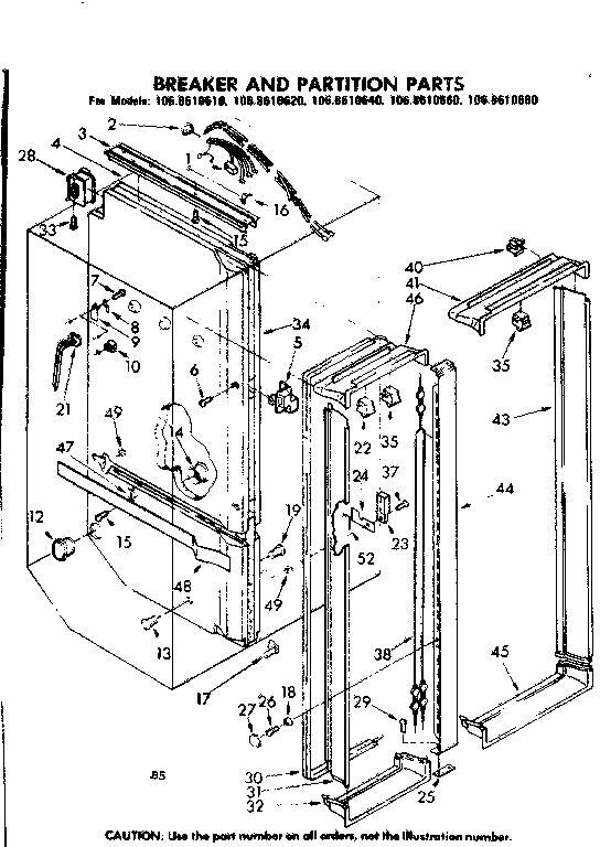 Breaker trim and liner parts