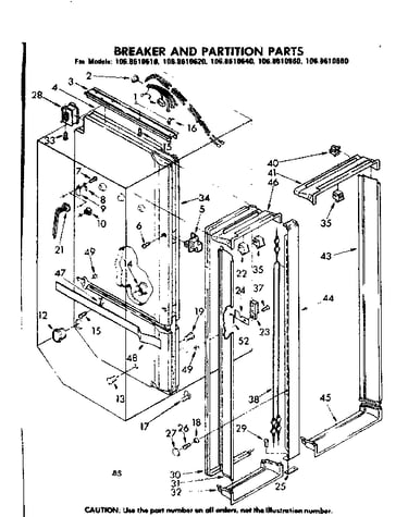 Breaker trim and liner parts