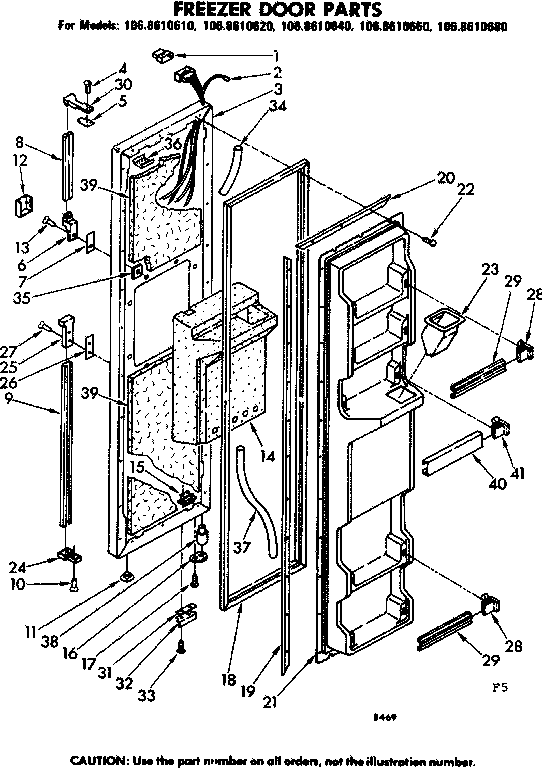 Freezer door parts