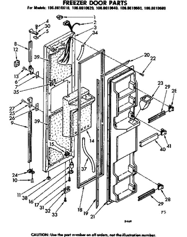 Freezer door parts