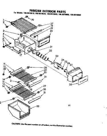 Freezer interior parts