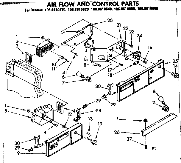 Air flow and control parts