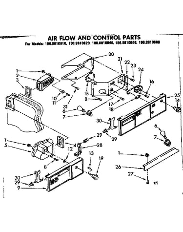 Air flow and control parts