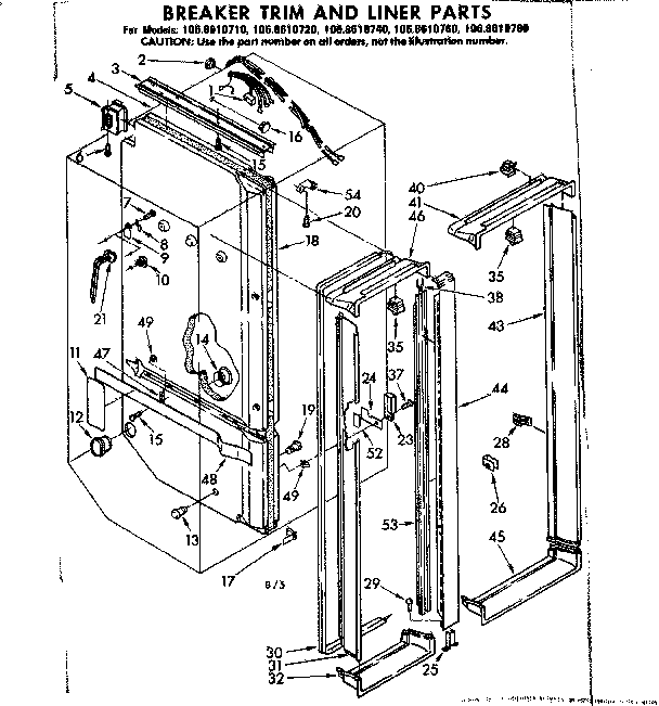 BREAKER TRIM AND LINER PARTS