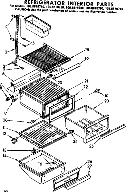 REFRIGERATOR INTERIOR PARTS