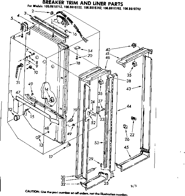 Breaker trim and liner parts