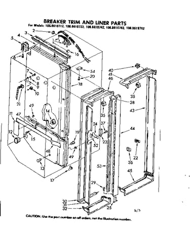 Breaker trim and liner parts