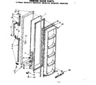 Kenmore 1068610764 freezer door parts diagram