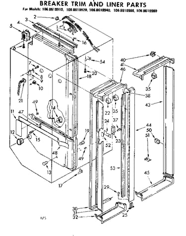 Breaker trim and liner parts