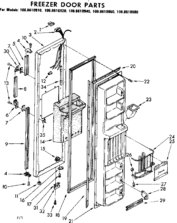 Freezer door parts