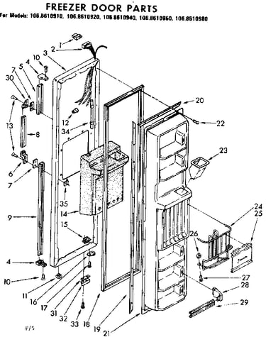 Freezer door parts