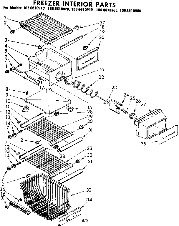 Freezer interior parts