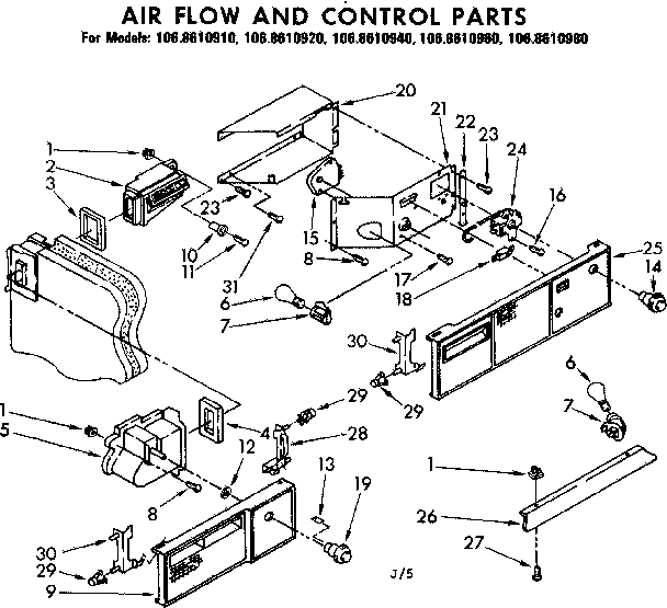 Air flow and control parts