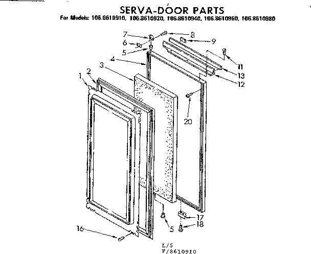 Serva-door parts