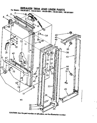 Breaker trim and liner parts