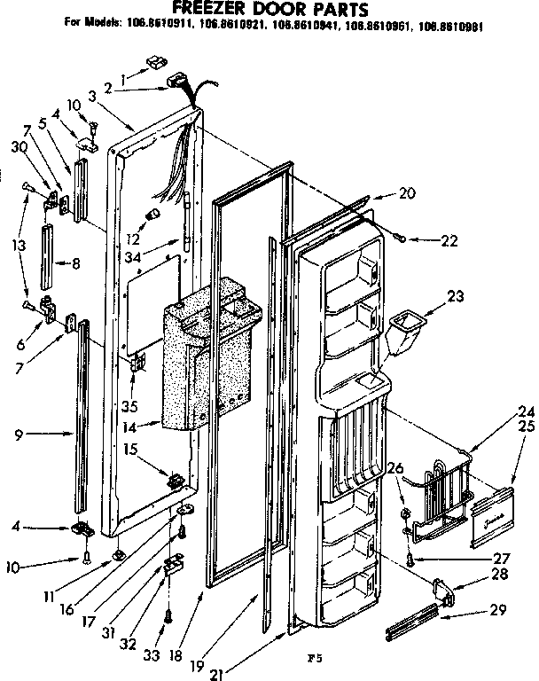 Freezer door parts