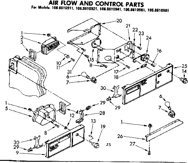 Air flow and control parts