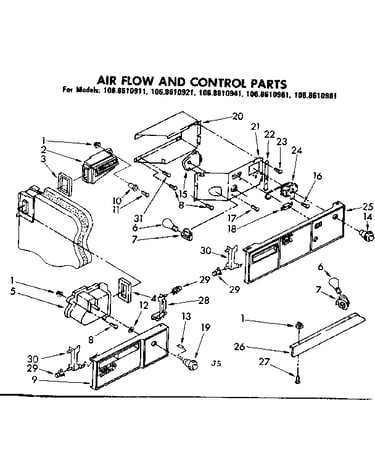 Air flow and control parts