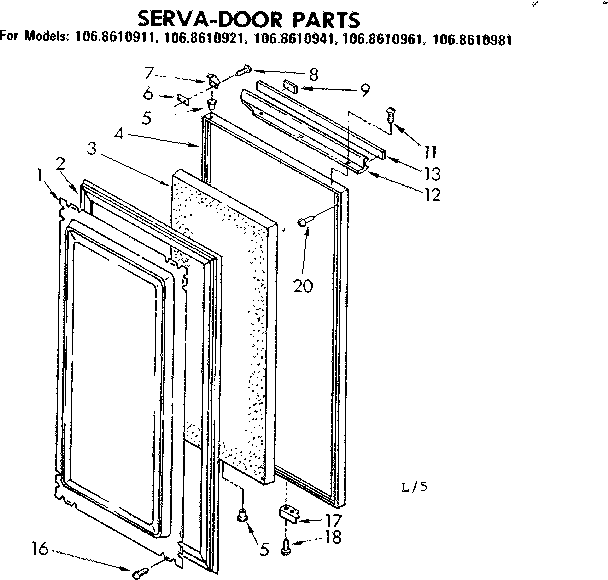 Serva-door parts
