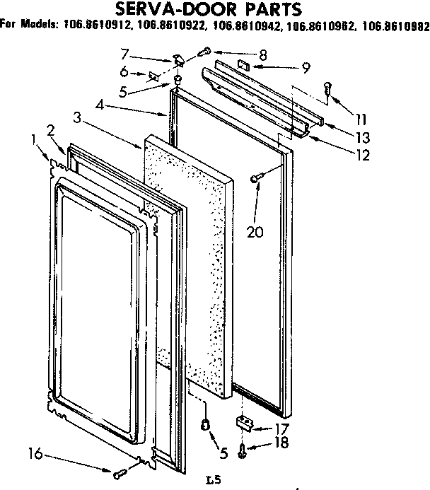 Serva-door parts