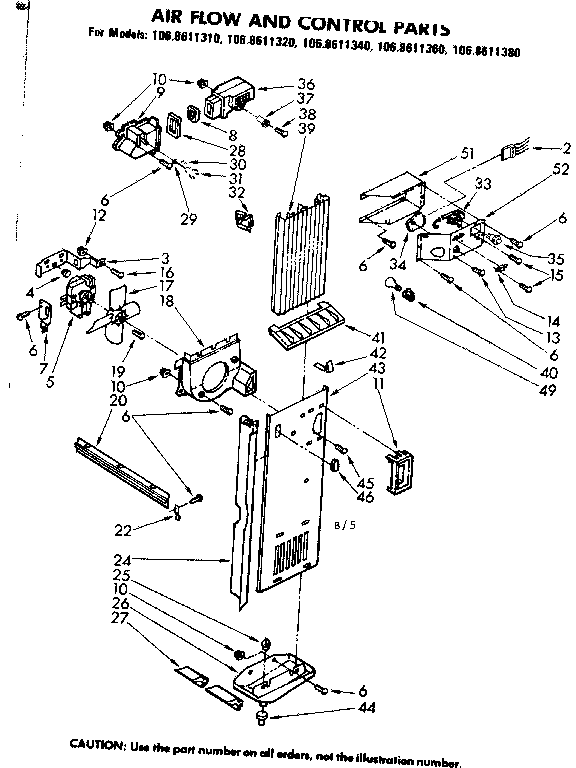 Air flow and control parts