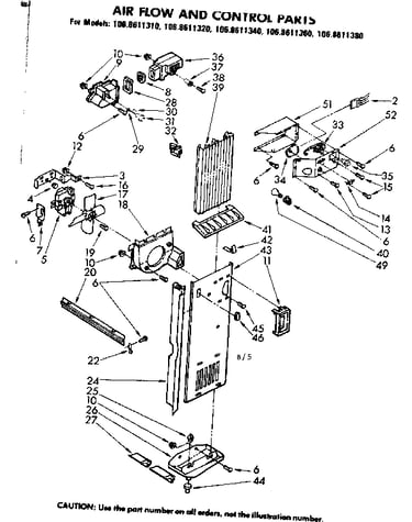 Air flow and control parts