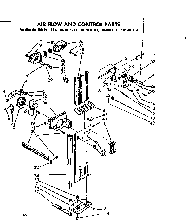 Air flow and control parts