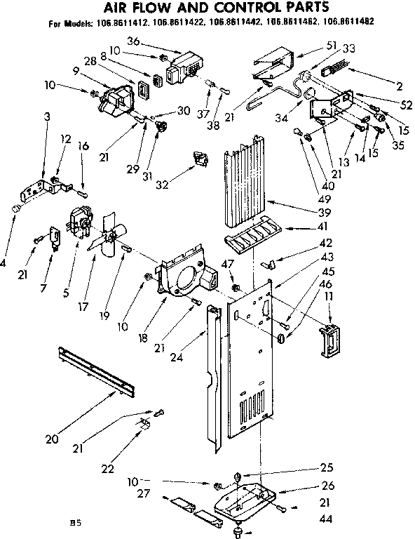 Air flow and control parts