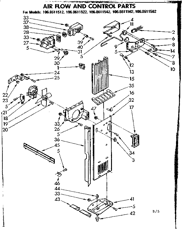 Air flow and control parts
