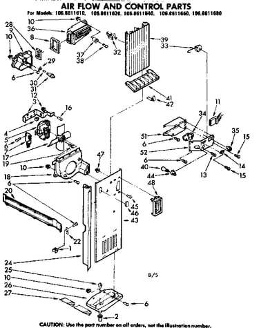 Air flow and control parts