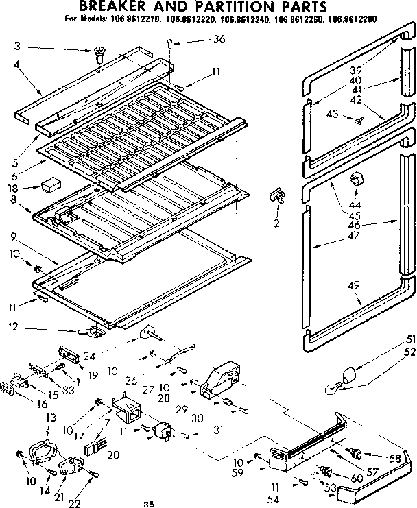 Breaker and partition parts