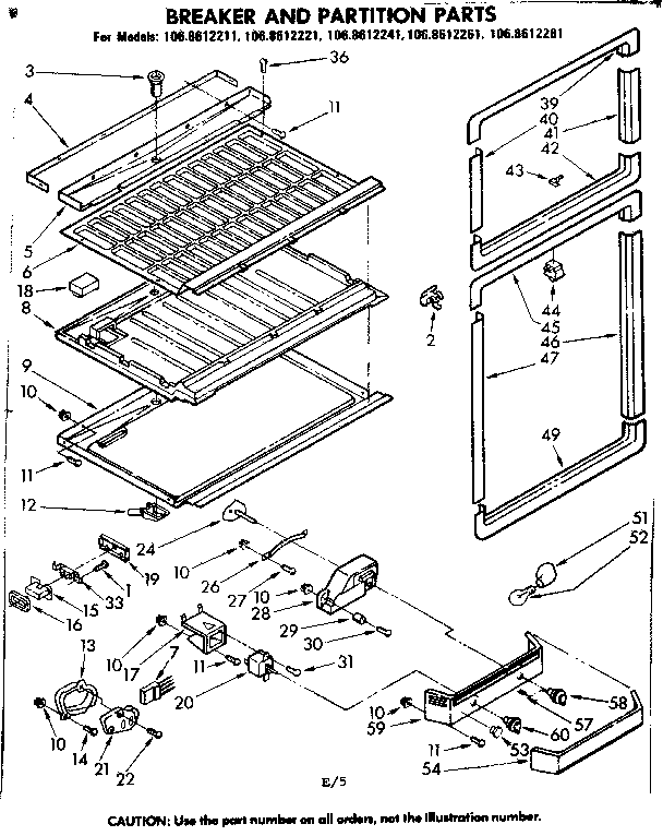 Breaker and partition parts