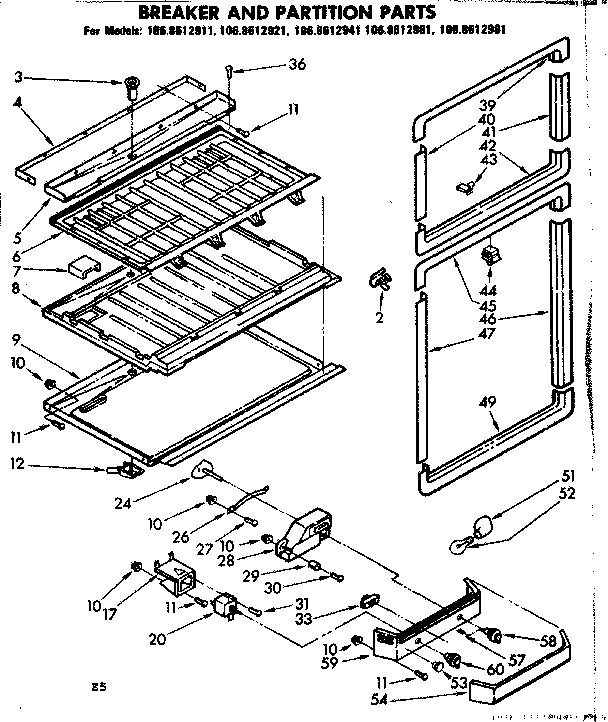 Breaker and partition parts