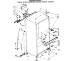 Kenmore 1068614010 cabinet parts diagram