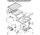 Kenmore 1068614080 compartment separator & control parts diagram