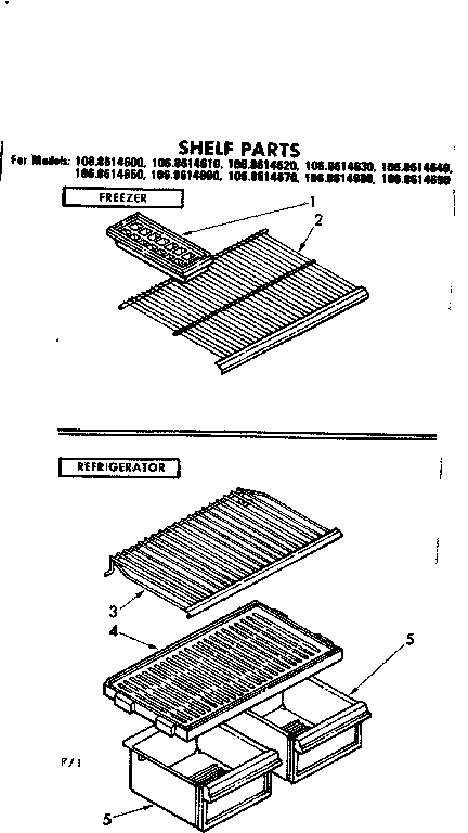 Shelf parts