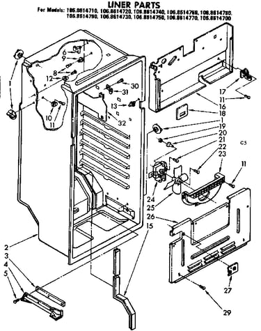 Liner parts